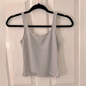 Striped cropped tank top
